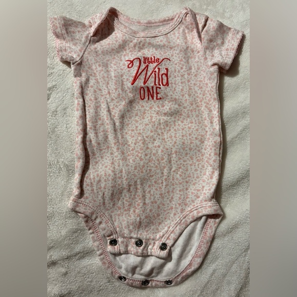 Pink and Leopard Print Baby Onesies 3m - Picture 5 of 5